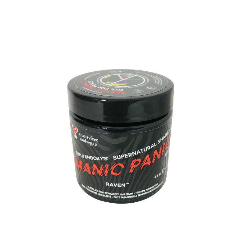 【2点購入でラベンダー】 マニックパニック カラークリーム レイヴン 118ml MANIC PANIC ヘアカラー カラーリング 毛染め ブラック 黒 マニパニ ヘアカラークリーム レイヴァン 【 定形外 送料無料 】