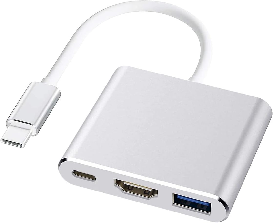 「着後レビューで特典」 USB C デュアル HDMI 変換アダプター 4 in 1 USB C ハブ【2 HDMI ポート+USB 3.0 ポート+USB-C PD充電ポート】在宅勤務 USB Type C 変換アダプター MacBook Pro、MacBook Air、iPad Pro 2020、Galaxy S20/S20+、Surface Goなど USB-C デバイス対応
