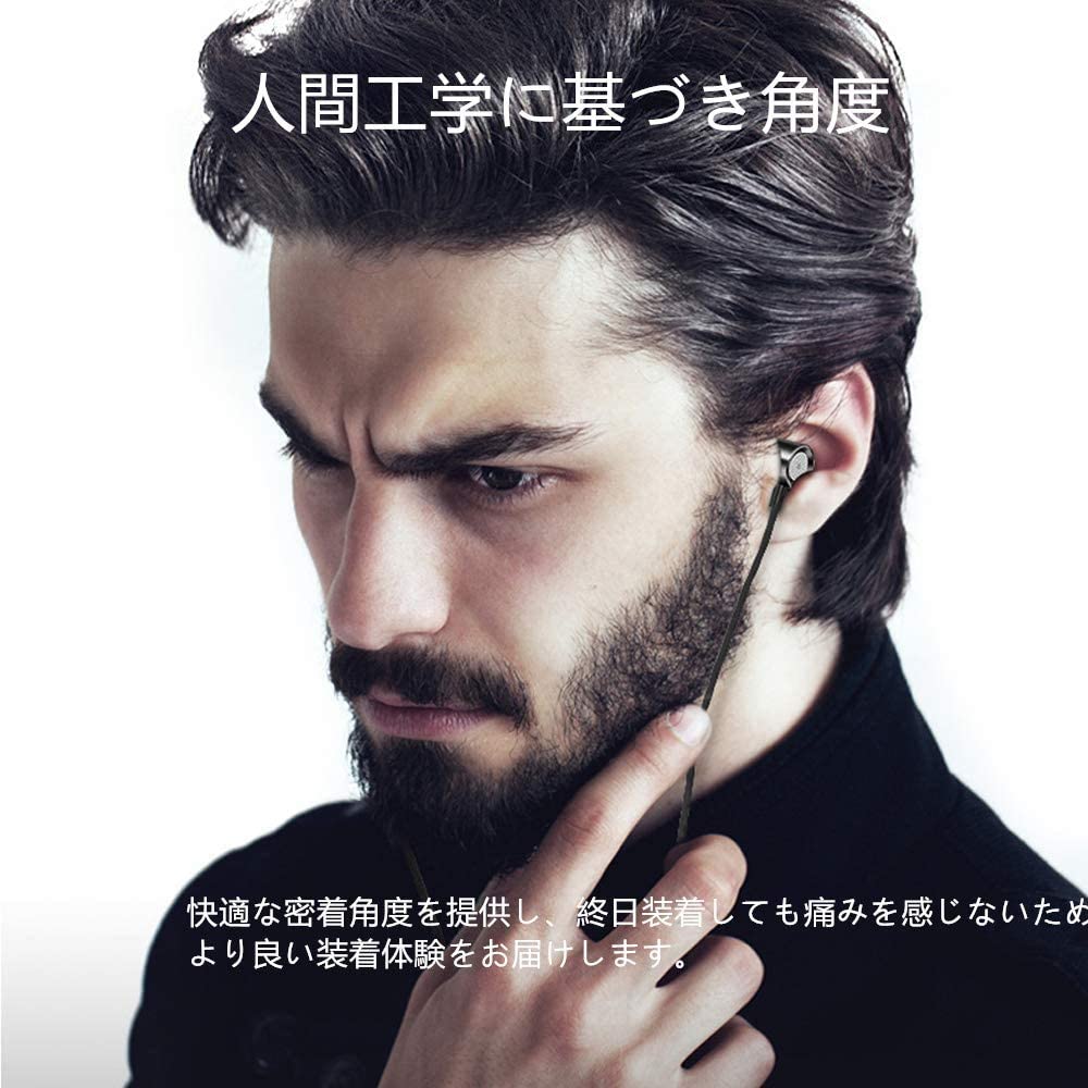 3.5mm 有線 イヤホン ハイレゾ 高音 マイク付き カナル型イヤホン 高遮音性 リモコン付きヘッドホン 音量調整 4Dステレオイヤフォン 通勤 ゲーミング zoom会議 テレワーク イヤホン スマホ iPhone/iPad/PC/Android対応