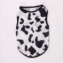 【犬用】サテンニット総柄Tシャツ(COW柄)