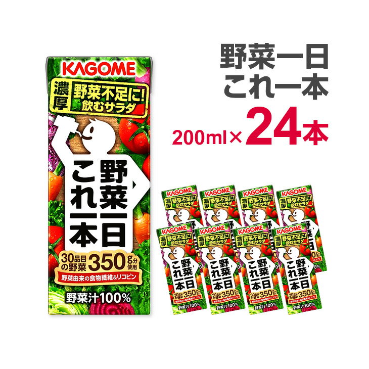 カゴメ 野菜一日これ一本 200ml×24本 まとめ買い 野菜ジュース 紙パック カゴメ野菜ジュース 1