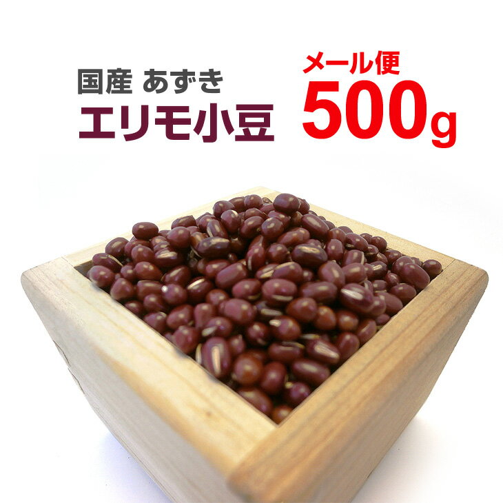 エリモ小豆 500g 令和3年産 北海道産 国産 小豆 あずき 豆 えりも小豆 健康食品 【メール便】