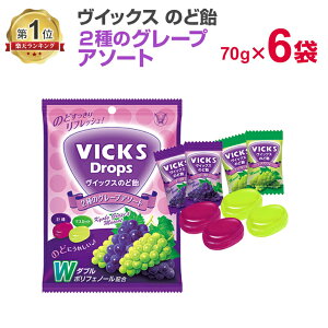 大正製薬 ヴイックスのど飴 2種のグレープアソート 70g×6袋 のど飴 のどあめ あめ VICKS Drops まとめ買い 業務用 まとめ セット まとめ売り セット売り キャンディ キャンディー