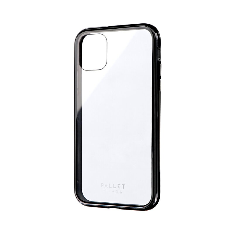 Rakuten - iPhone 11 ガラスハイブリッドケース「SHELL GLASS COLOR」 クリアブラック