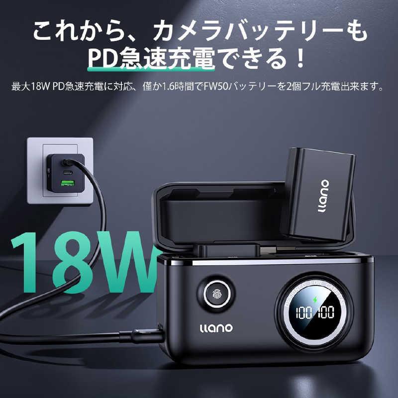 LLANO　デュアル カメラバッテリー急速充電器 NP-FW50用　CHARGER-NP-FW50