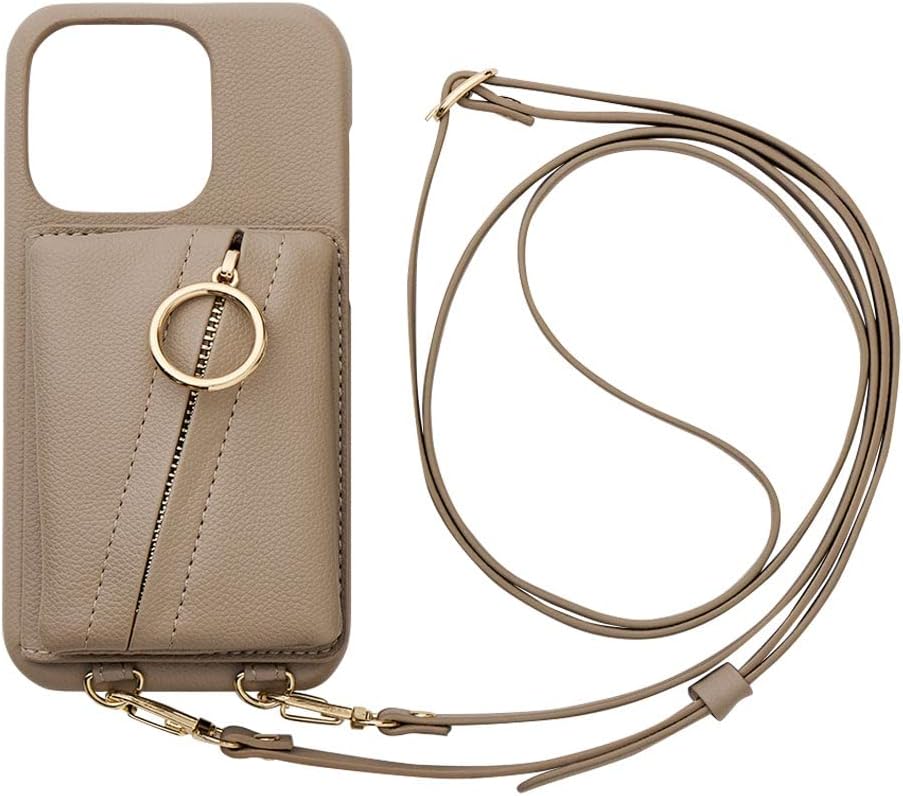 UNiCASE CCCフロンティア iPhone14 Pro Ring ストラップケース ベージュ