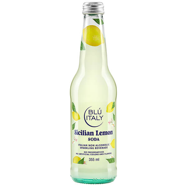 Other - ブルーイタリー BLU ITALY シチリアンレモンソーダ 355ml ガルヴァニーナ湧水 イタリア最古の湧泉 1847年創業 瓶 プレミアムソーダ