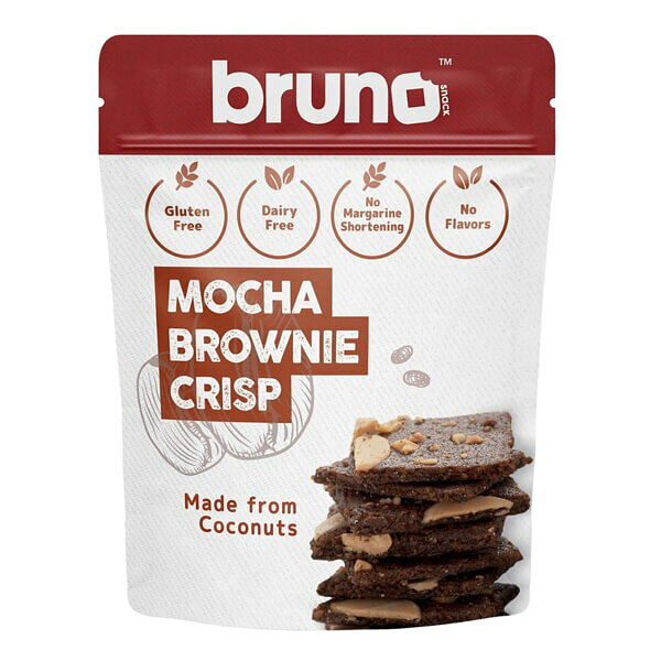 ブルーノスナック クリスピーモカブラウニー 60g グルテンフリー ナッツ入り 軽い食感のモカ風味スナック