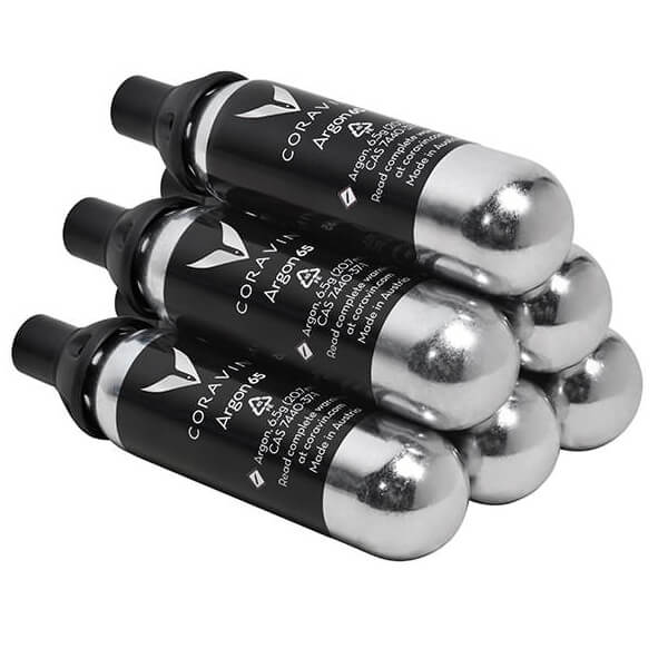 CORAVIN コラヴァン アルゴンカプセルは、コラヴァンのワイン保存システム専用のアルゴンガスカートリッジです。注いだ分だけアルゴンで置換する運用に使用します。 ＜CORAVINについて＞ CORAVIN（コラヴァン）は、ボトルを開けずに...