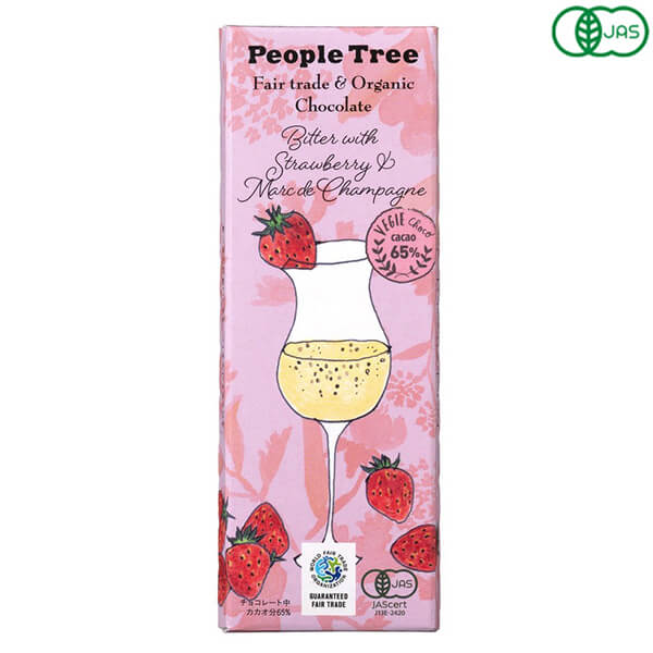 【BF限定！100円クーポン！学割2倍！】People Tree オーガニックチョコレート ビター ウィズ ストロベ..
