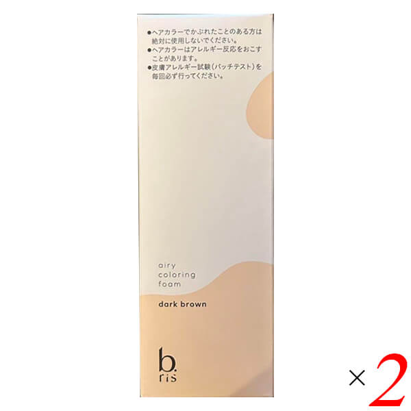 【BF限定!100円クーポン!学割2倍!】ビーリス エアリーカラーリングフォーム 80g 2個セット ダークブラウン 医薬部外品 ヘアカラー 泡 トリートメント