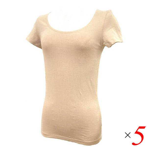 【BF限定!100円クーポン!学割2倍!】DEO's コンプリート消臭インナー レディース モカ 5枚セット 脇汗 消臭 Tシャツ 送料無料