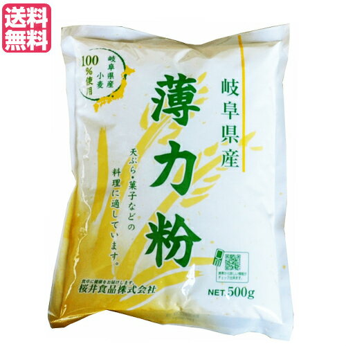 国産 薄力粉 てんぷら粉 岐阜県産 薄力粉 500g 送料無料