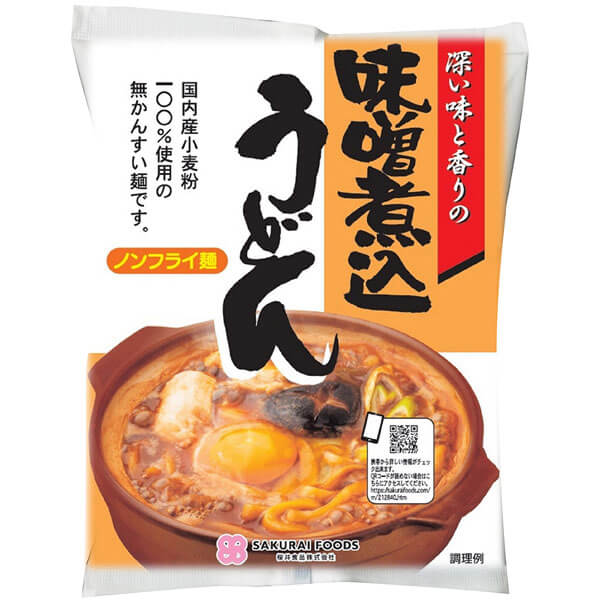 【12/1(月)限定！ポイント最大8倍！】うどん 国産 桜井食品 味噌煮込みうどん 94g