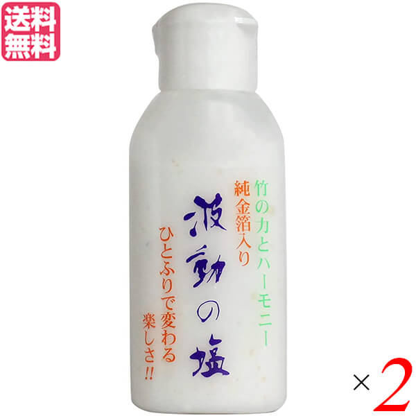 【5/20(月)限定！楽天カードでポイント4倍！】塩 天日塩 天然 波動の塩 40g 2本セット純金箔入り 送料無料