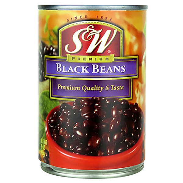 黒豆 缶詰 ブラックビーンズ S&W ブラックビーンズ 425g