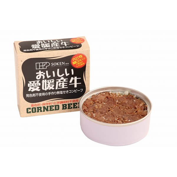 コンビーフ お取り寄せ 缶詰 創健社 愛媛産牛 無塩せきコンビーフ 80g 6個セット 送料無料 2