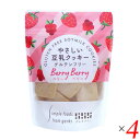 【BF限定!100円クーポン!学割2倍!】げんきタウン やさしい豆乳クッキー ベリーベリー 50g 4個セット 卵・乳・小麦不使用のおやつ