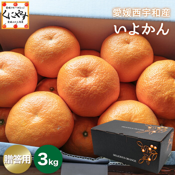 【送料無料】【贈答用】愛媛産伊予柑 贈答3kg(3Lサイズ：約12個入)「贈答いよかん3」/いよかん/宮内伊予柑/蜜柑/お取り寄せ/グルメ/産地応援/ギフト/贈答/