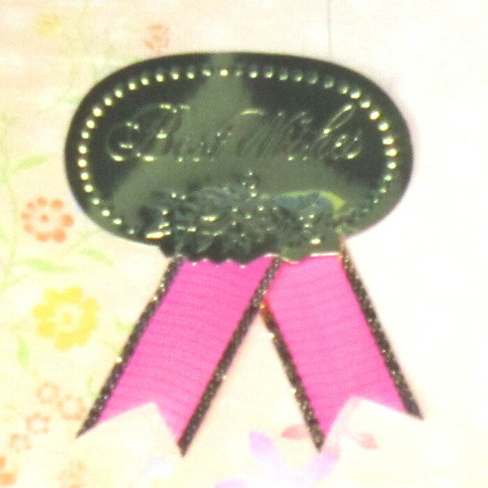 シールリボン 桃