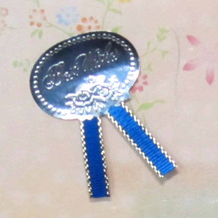 シールリボン 青