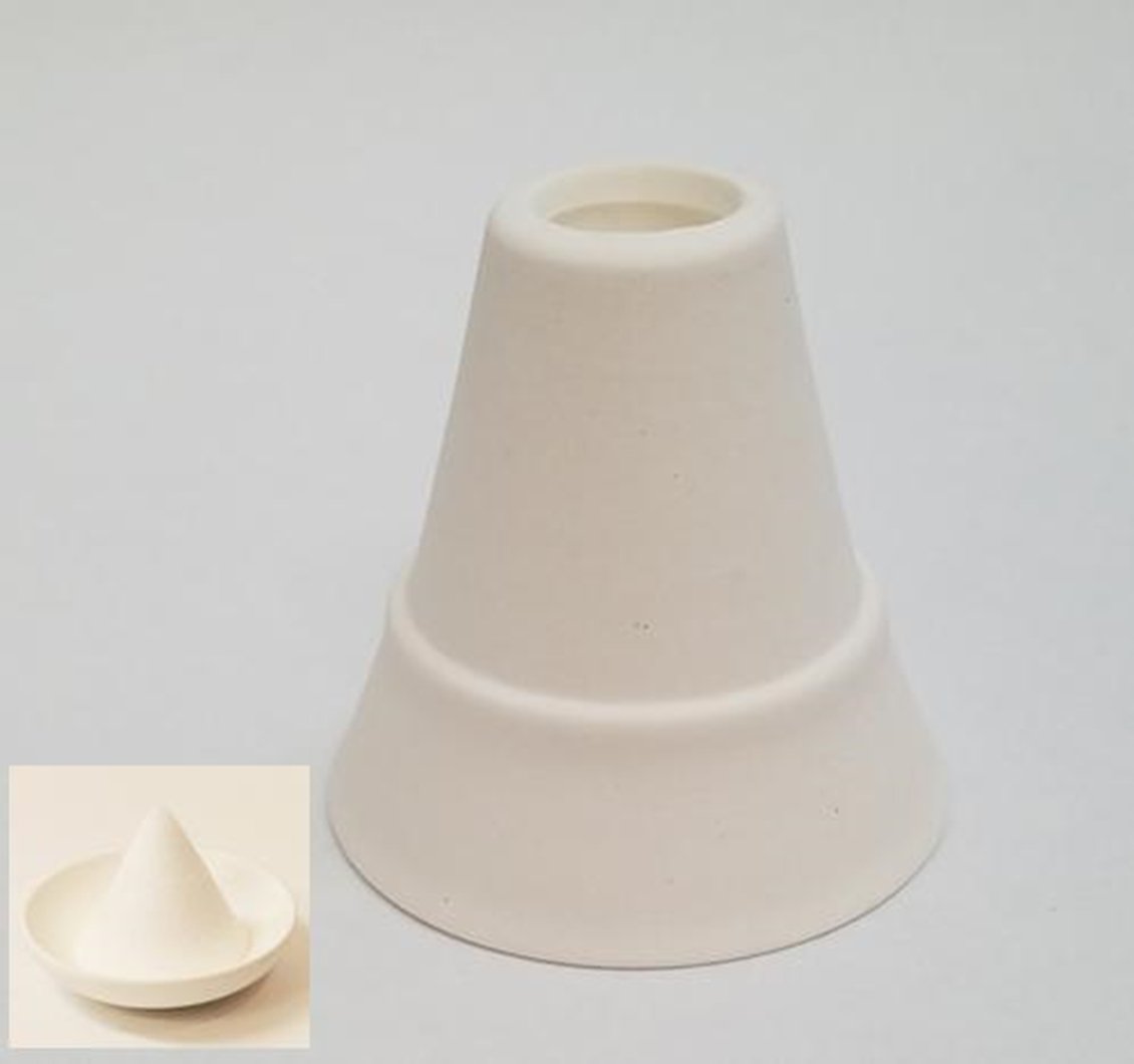 盛り塩セット用 円錐えんすい 型 盛塩 固め器 素焼き 4.9 × 5cm 【送料無料】tno-b32