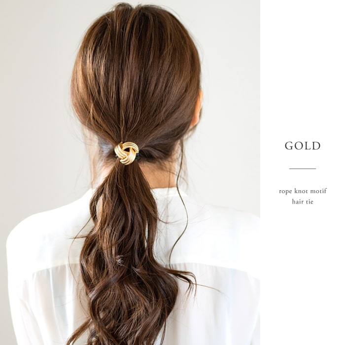 ヘアゴム ヘアアクセサリー 髪留め メタル リボン おしゃれ 大人向け 金属 ゴール...