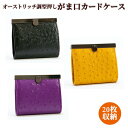 【在庫限り】オーストリッチ調 型押し がま口カードケース-20枚 ポイントカード 収納 整理 ジャバラ式 大容量 アコーディオン式 コンパクト