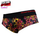 69slam ロックスラム レディースボクサーパンツ SKULL BLOOM スカルブルーム RED ショーツ
