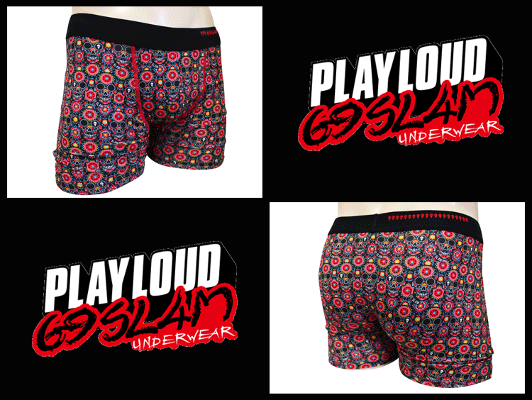 69slam ロックスラム ボクサーパンツ FLOWER SKULL フラワースカル メンズ