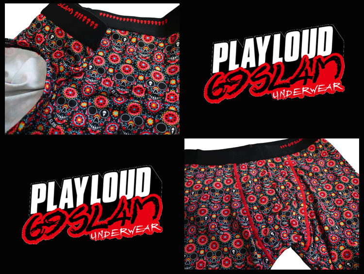 69slam ロックスラム ボクサーパンツ FLOWER SKULL フラワースカル メンズ
