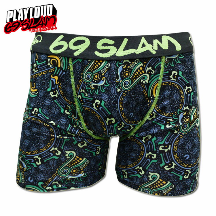 69slam ロックスラム ボクサーパンツ MAYAN DRAGON マヤドラゴン GREEN メンズ