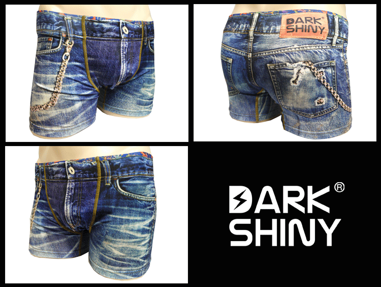 DARK SHINY ダークシャイニー ボクサーパンツ MOWA10 DENIM BLUE デニムブルー メンズ