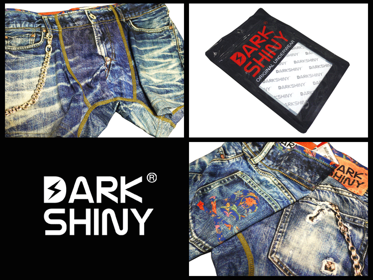 DARK SHINY ダークシャイニー ボクサーパンツ MOWA10 DENIM BLUE デニムブルー メンズ