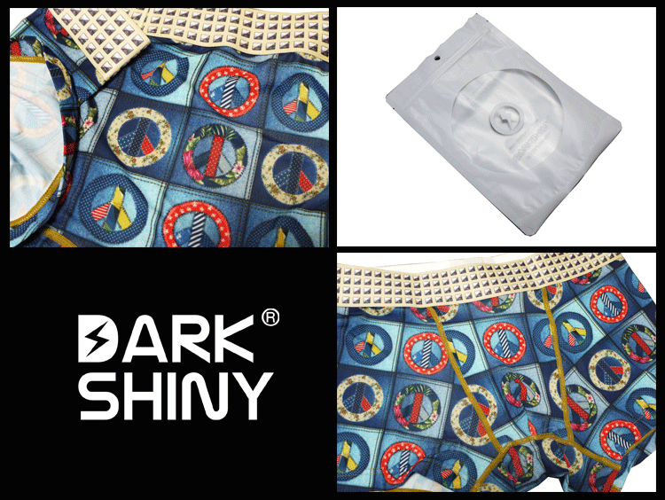 DARK SHINY ダークシャイニー ボクサーパンツ デニムパッチワーク2 MBON60 メンズ
