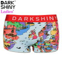 DARK SHINY YELLOW LABEL ダークシャイニー レディースボクサーパンツ YLLB09 CARTOON MAP