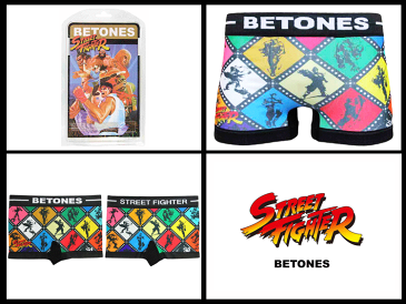BETONES ビトーンズ シームレスボクサーパンツ Street Fighter ストリートファイター White