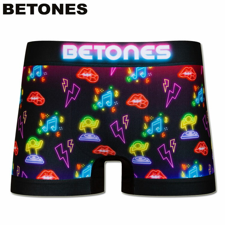 BETONES ビトーンズ シームレスボクサーパンツ MUSIC BLACK ミュージック メンズ