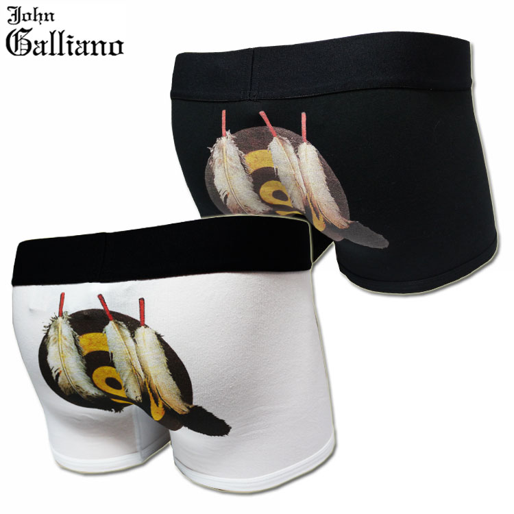 John Galliano John Galliano ジョンガリアーノ ボクサーパンツ 羽根プリントボクサー H140L19 Slip Parigamba メンズ