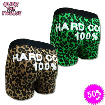 OVER THE TWELVE オーバーザトゥエルブ ボクサーパンツ HARD CORE 100% 2014 シルクスクリーンベア天竺プリント