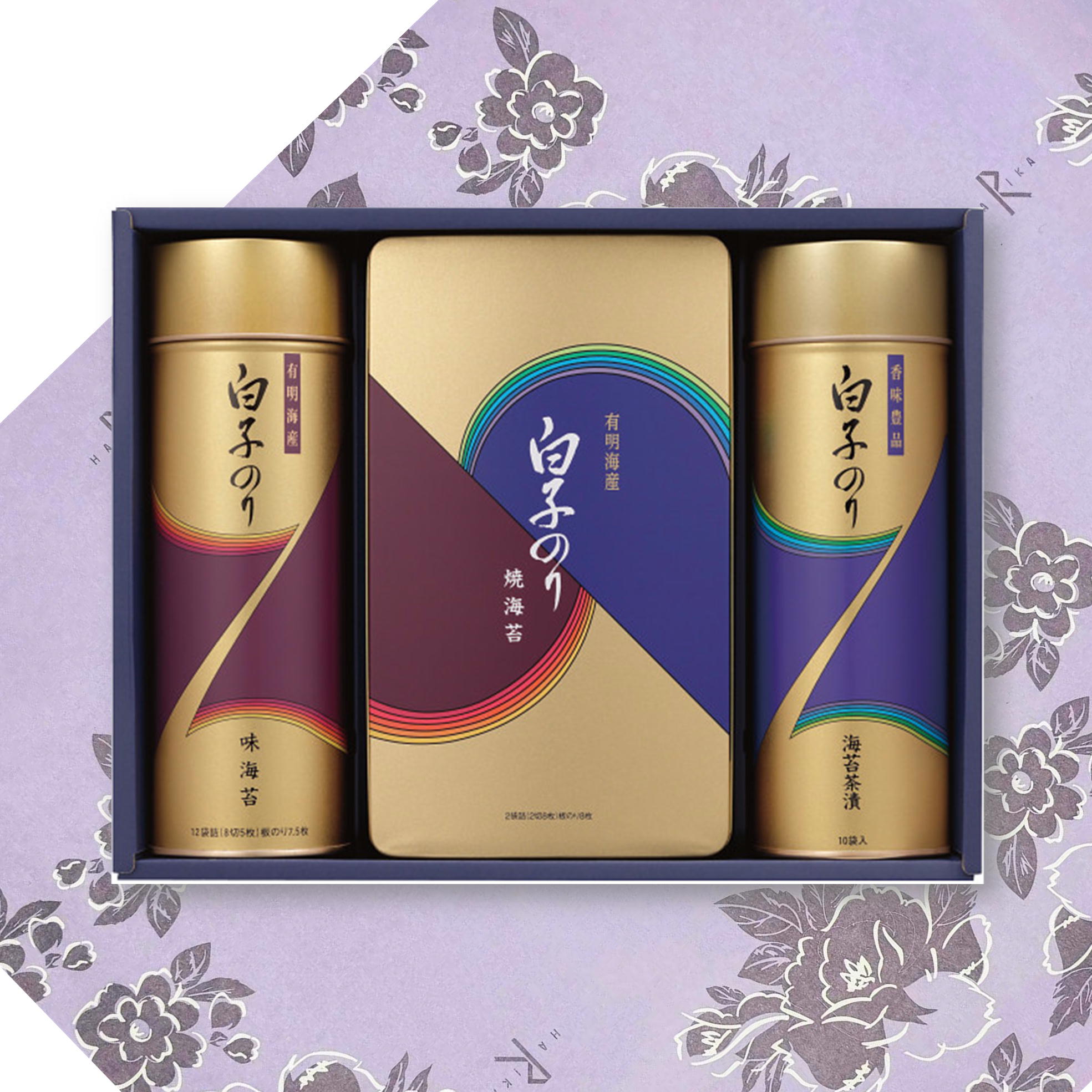 法要 お返し 志 引き出物 香典返し 返礼品 白子のり 有明海産のり詰合せ 包装済み お礼状 のし付き 志 粗供養 四十九日 五十日祭 一周忌 三回忌 <25-0455-057><NF-300>