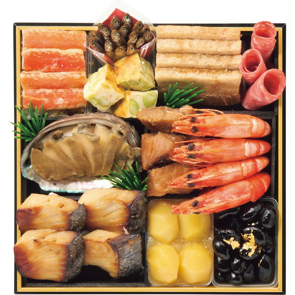 おせち 料理 12月29日お届け 盛り付け済み 京・料亭わらびの里 和洋料亭おせち三段重 約4人前 43品 メーカー直送 冷凍便 迎春 本格 おせち 正月 【25-1117-520】