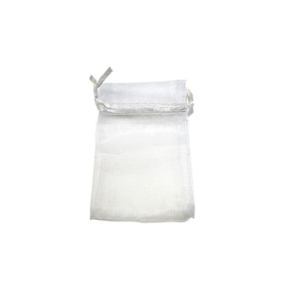 【メール便送料無料】 ギフトバッグ 100枚セット 袋 包装 用 オーガンジー 巾着 袋 7× 9cm 100 枚 無地 ホワイト プレゼント 景品 小物 収納...