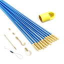 【 10本 セット 】 通線ワイヤー 配線通し 58cm ロッド 通線 ワイヤー 工具 入線専用ワイヤー 通線収納ケース付配線 入線工事用 ロッド 送料無料 T...