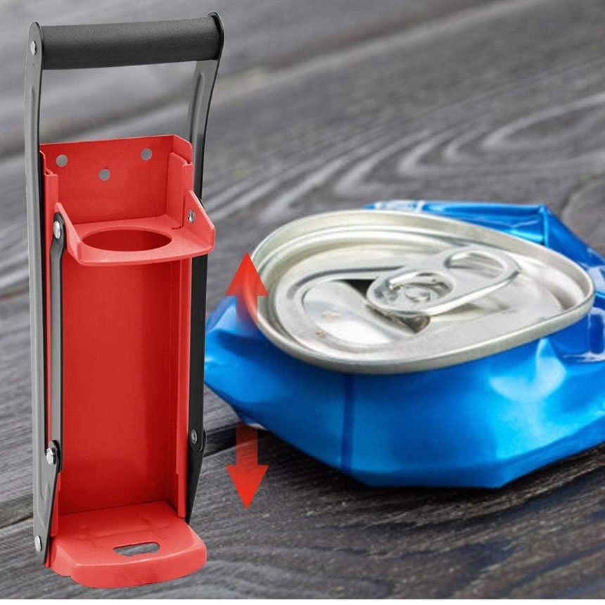 【便利なボトルオープナー付き】 空き缶潰し器 空き缶つぶし器 缶潰し ペットボトル 2way 16oz 500ML 缶クラッシャー アルミ缶 スチールボトル リサイクル用 ゴミ分別 キッチンツール 圧縮 省スペース 便利グッズ 送料無料 TAKITUBU