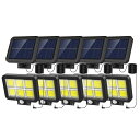 【送料無料】 5台セット 分離型 COB型 120LED ソーラーライト 5mコード付き 太陽光 夜間自動点灯 IP65 防水 庭 駐車場 ガーデン BUSOSO