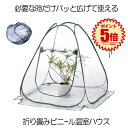 【パッと広げて使える】 ビニールハウス 温室ハウス 小型 家庭用 家庭菜園 折りたたみ 折り畳み フラワースタンド用 ミニガーデン 温室カバー ホーム温室 防水 UV防止 園芸用 組立て 簡単 送料無料 GRED