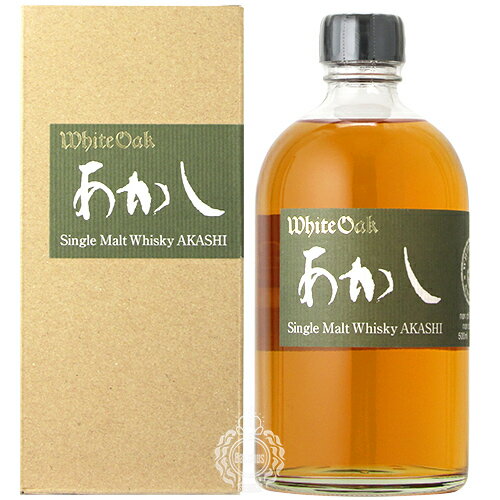 江井ヶ嶋酒造 ホワイトオーク あかし シングルモルト ウイスキー 46度 500ml 瓶 【箱入り】 【 ウィスキー 兵庫 明石 地ウイスキー プレゼント ギフト 贈り物 シェリー樽 バーボン樽 】