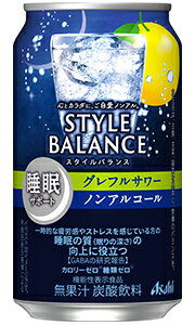 アサヒ スタイルバランス 睡眠サポート グレフルサワー ノンアルコール 350ml 缶 バラ　1本