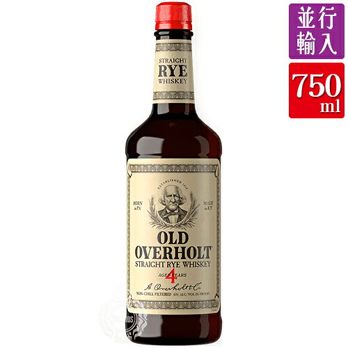 オールドオーバーホルト 4年 アメリカン ストレート ライ ウイスキー 43度 750ml 瓶 【並行品】 【 ウィスキー ライウイスキー 】